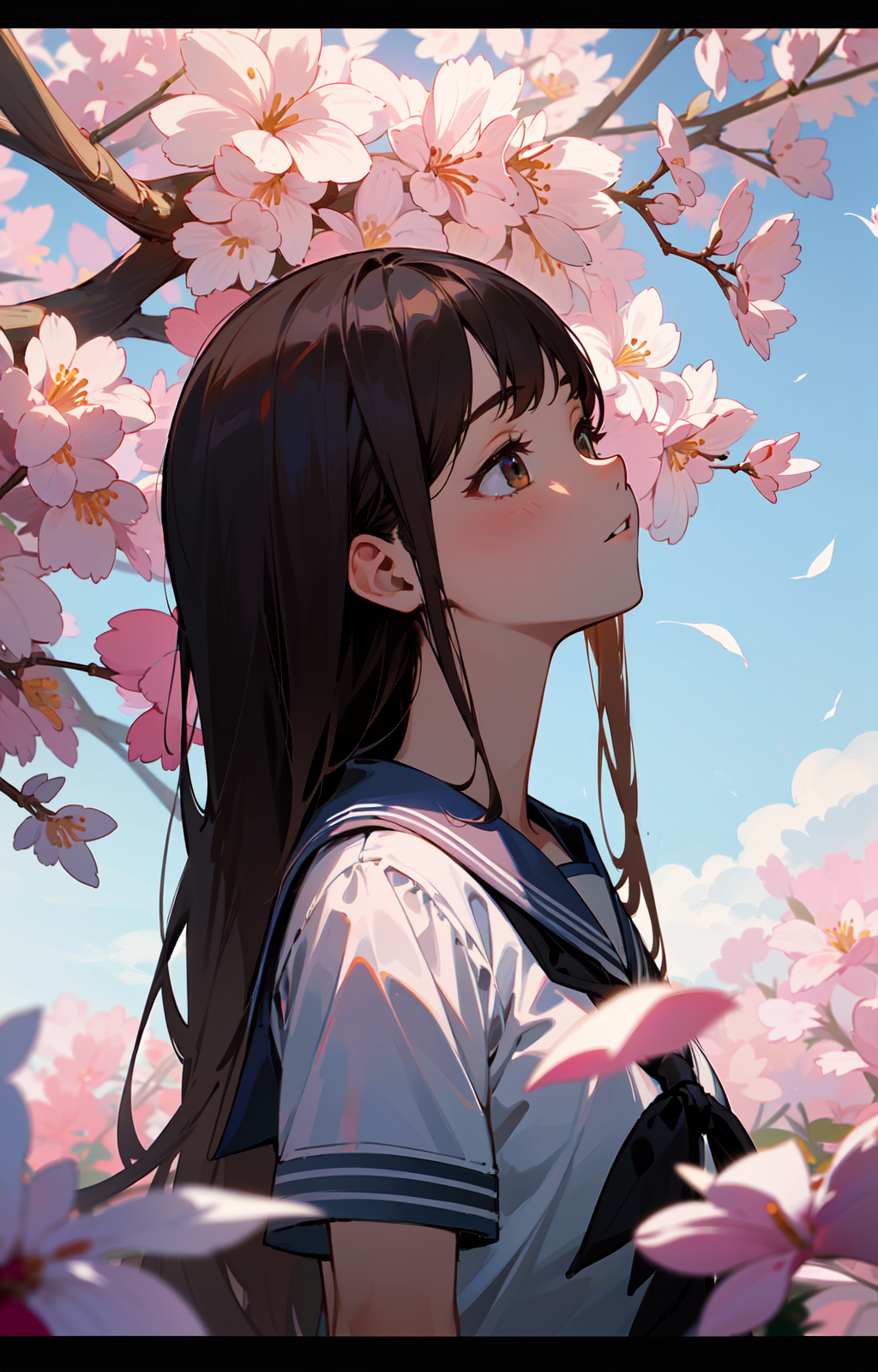 00104-4073954096-(masterpiece, best quality),1girl, solo, flower, long hair, outdoors, letterboxed, school uniform, day, sky, looking up, short s.png